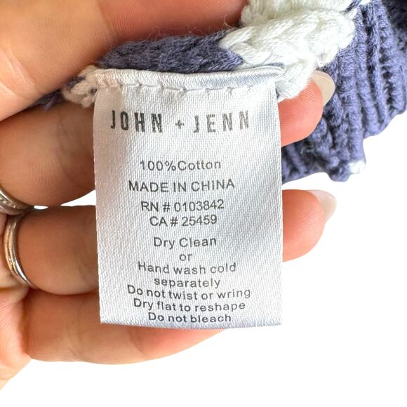 John + Jenn Colorful Striped Long Sleeve Boxy Chunky Knit Boutique Sweater - Picture 12 of 14